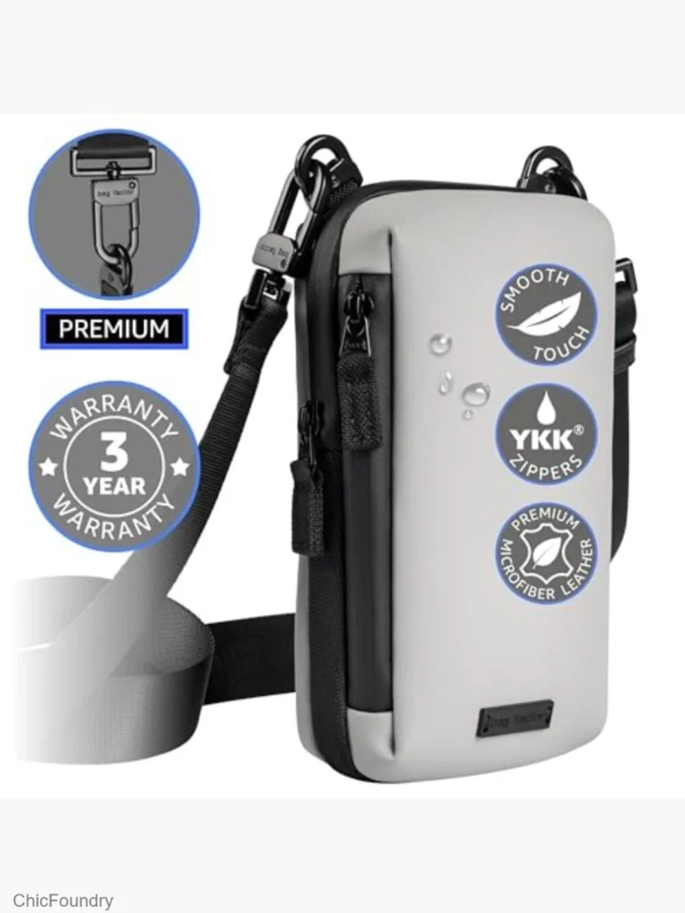 RFID Sling Crossbody Bag Minimalist Cell Phone Pouch Nylon EDC Small